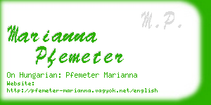 marianna pfemeter business card